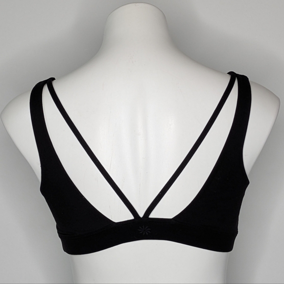 Athleta Black Strappy Athletic Exercise Workout Sports Bra S - Picture 5 of 9